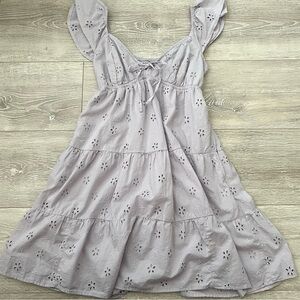 Hollister Lavender Eyelet Mini Dress